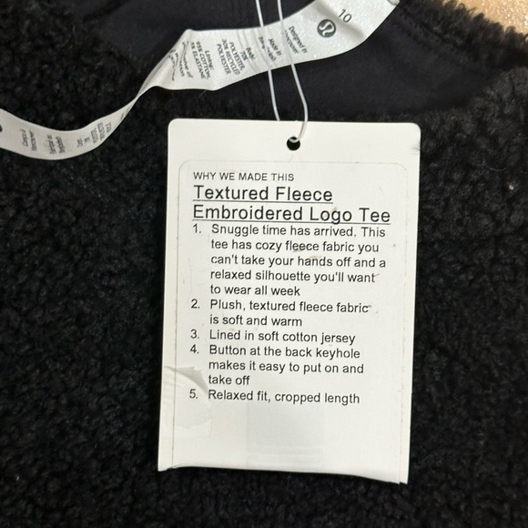 Brand New Textured Fleece Logo Tee in black - Picture 3 of 9